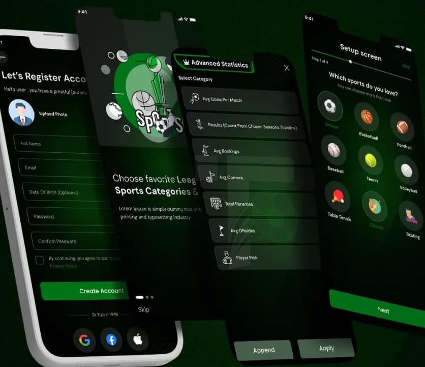 Sports App background