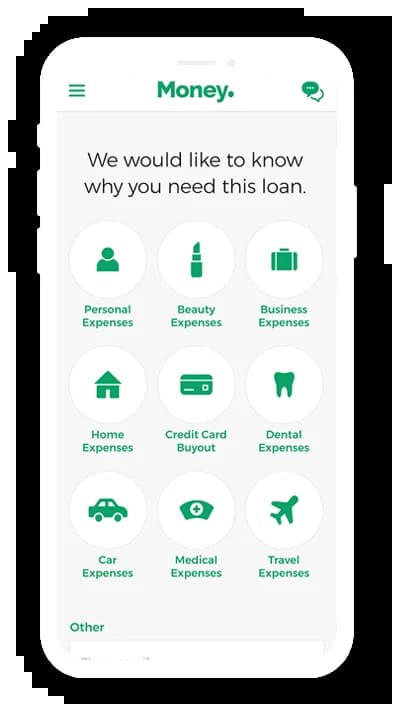 Money App mobile view