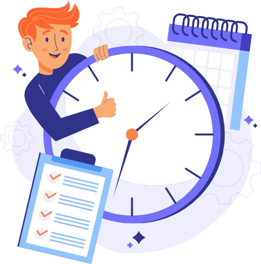 Bus waiting illustration