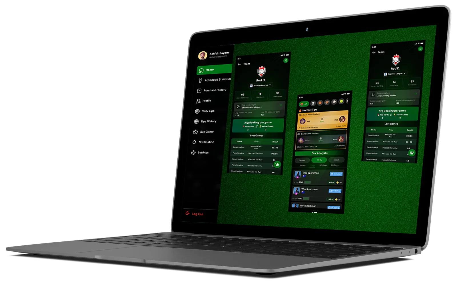 TopTip conclusion screens